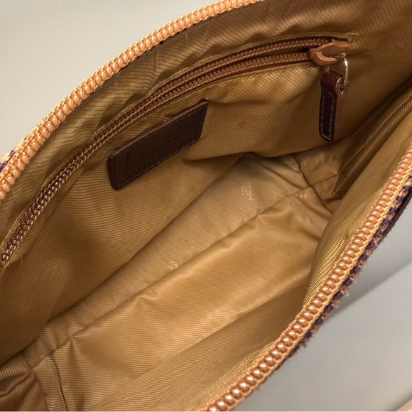 Lauren Ralph Lauren Houndstooth Shoulder Bag | Classic Preppy - Picture 4 of 5